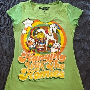 Rainbow brite tee medium lime
